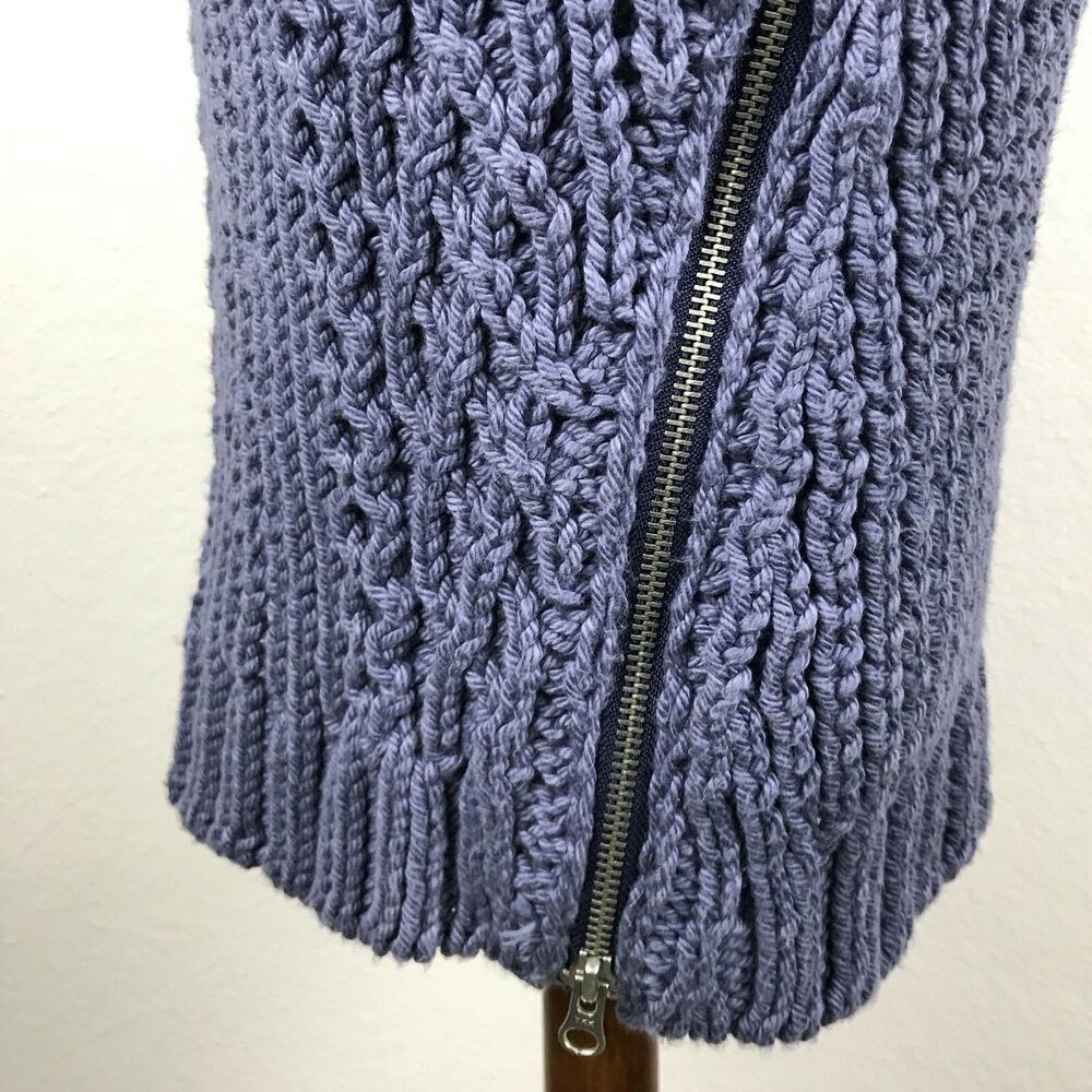 Band of Outsiders Pullover Cable Knit Bodycon Sweater Zipper Dress - Picture 9 of 12